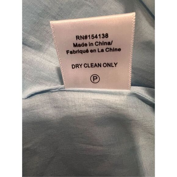 STAUD Women's Blue Fit & Flare Laelia Puff Sleeve Mini Dress Size 6 NWOT - Picture 8 of 8